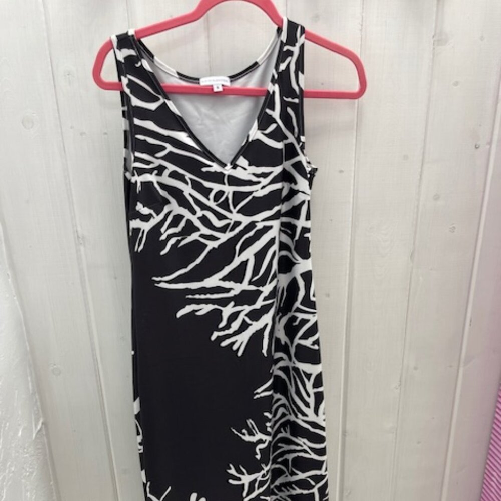 Ala Von Auersperc Long Black & White Dress S